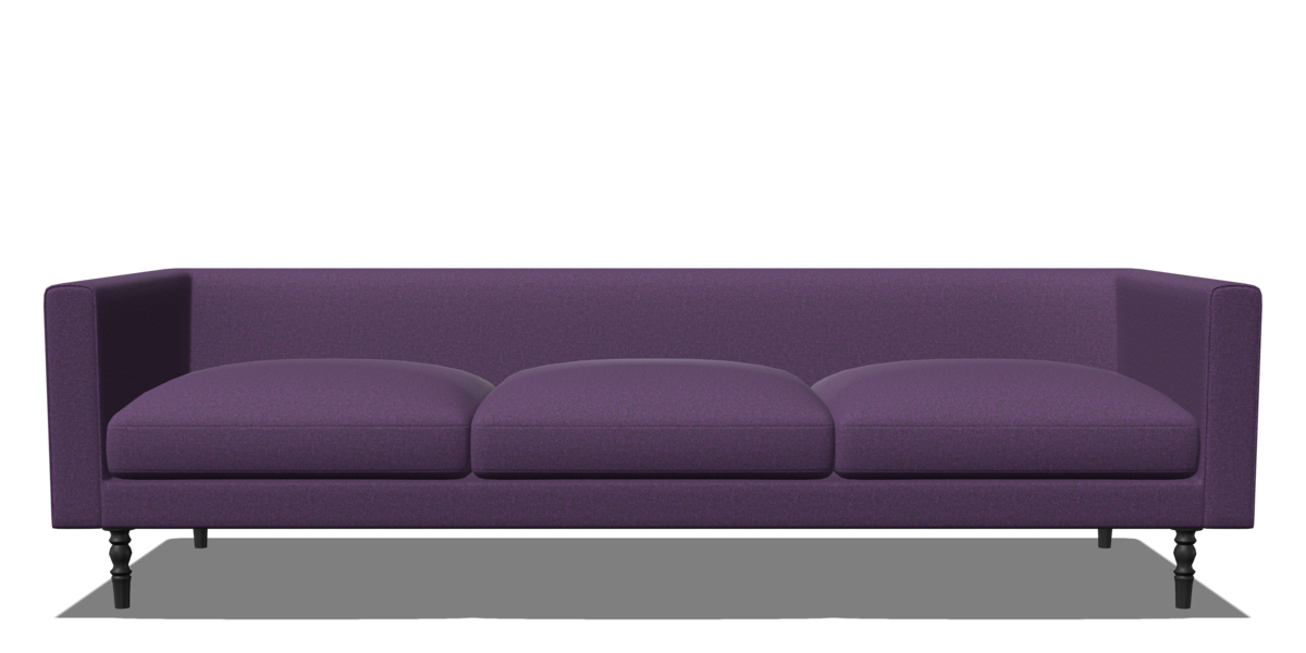 Boutique Triple Seater purple front view